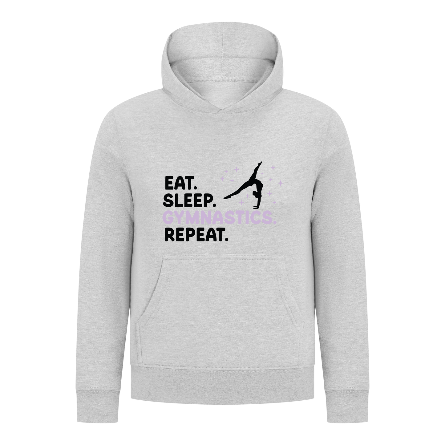 Everyday Kids Gymnastics Collection Girls Pullover Hoodie – Eat Sleep Gymnastics Graphic Sweatshirt