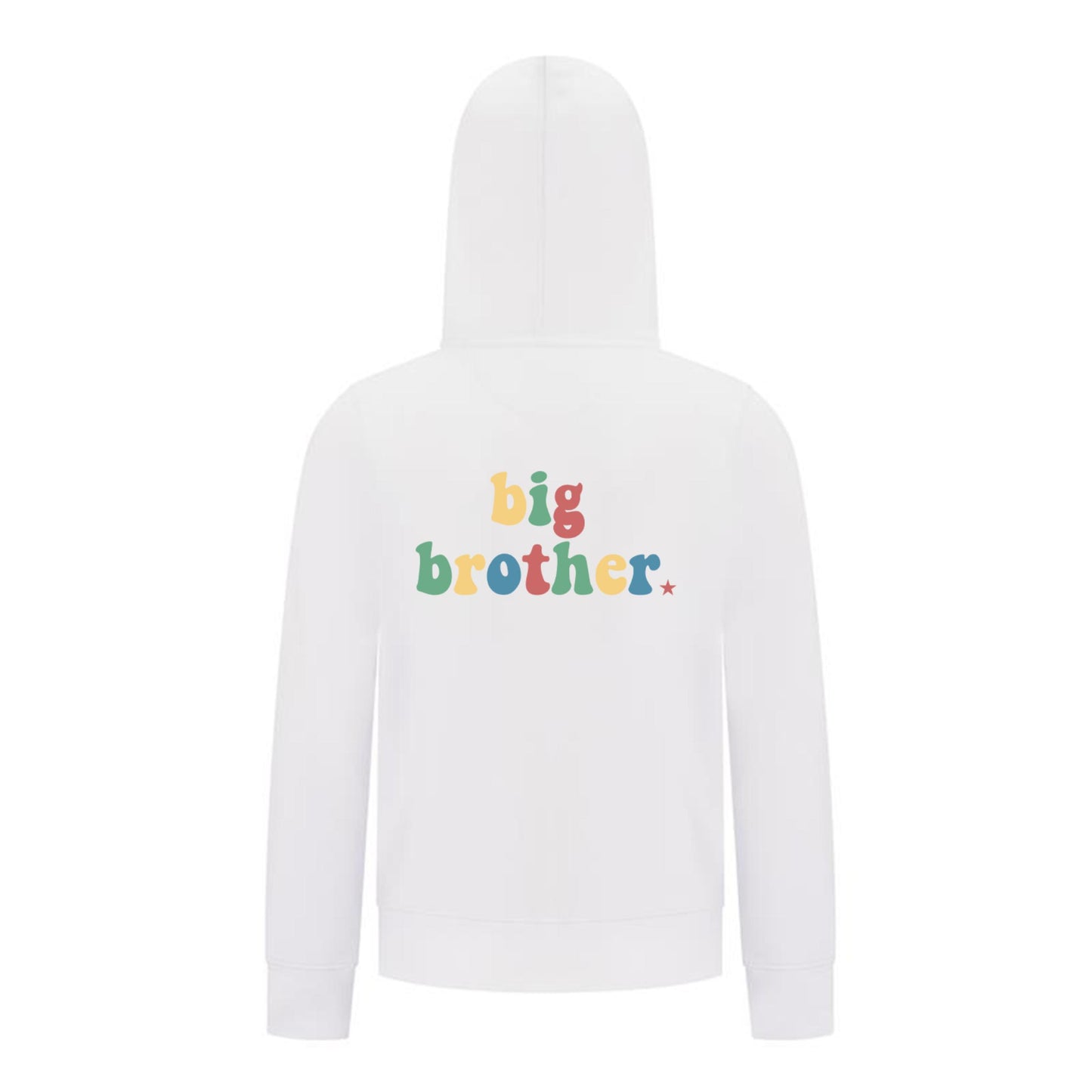 Everyday Kids Big Brother Boys Zip Up Hoodie – Colorful Sibling Sweatshirt