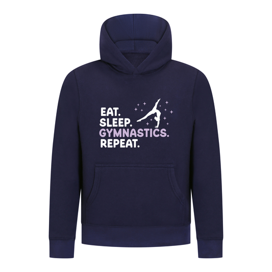 Everyday Kids Gymnastics Collection Girls Pullover Hoodie – Eat Sleep Gymnastics Graphic Sweatshirt