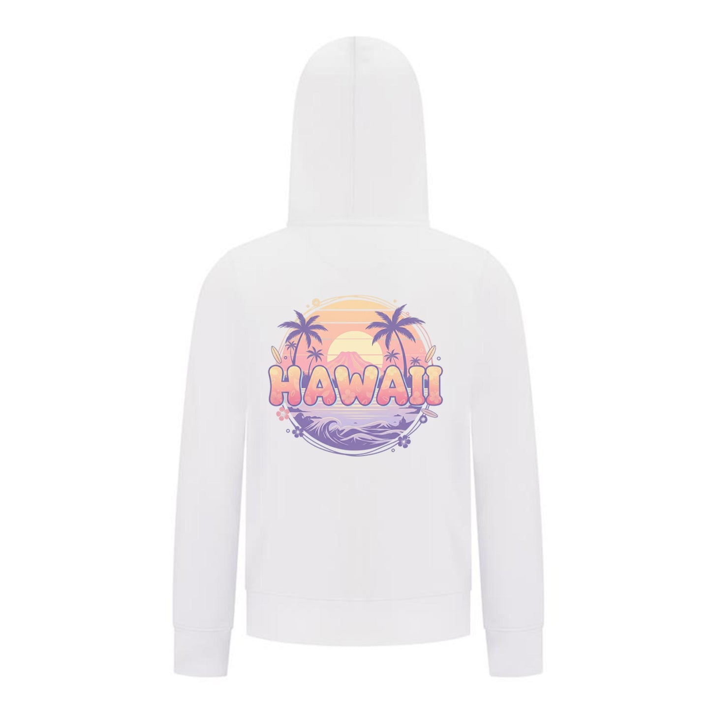 Everyday Kids Hawaii Sunset Zip Up Hoodie – Tropical Beach Palm Tree Sweatshirt