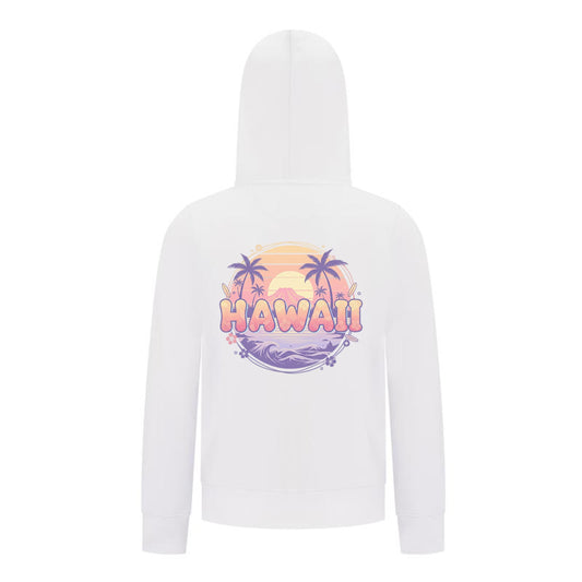 Everyday Kids Hawaii Sunset Zip Up Hoodie – Tropical Beach Palm Tree Sweatshirt