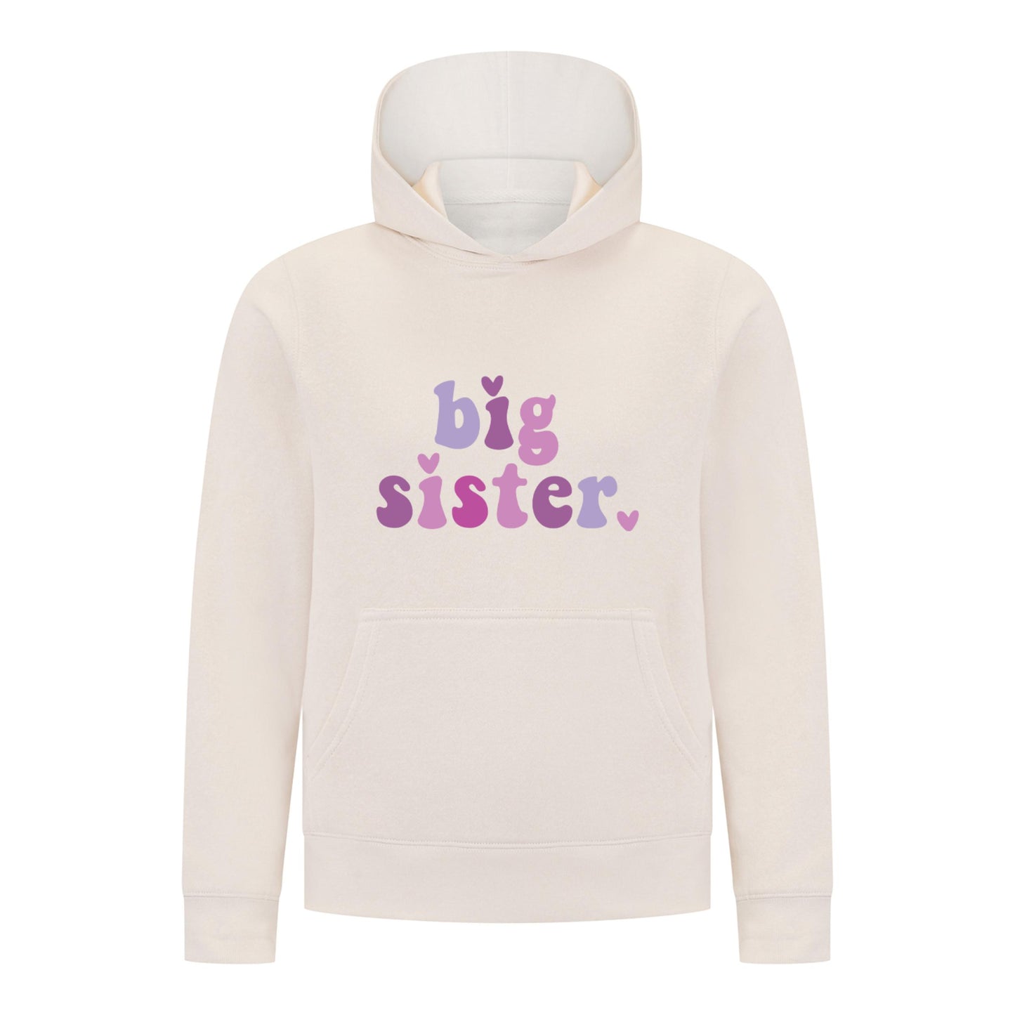 Everyday Kids Big Sister Girls Pullover Hoodie – Cute Colorful Sibling Sweatshirt