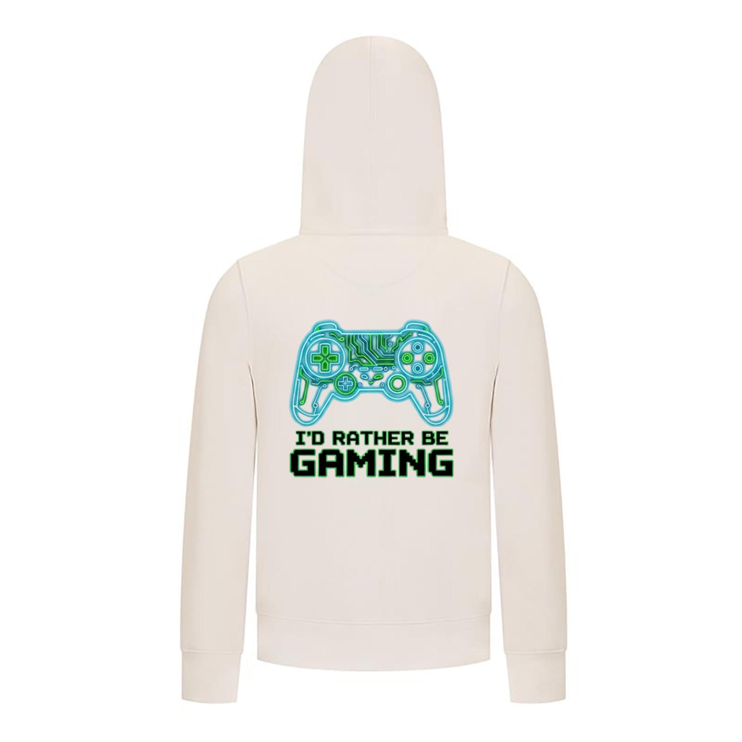 Everyday Kids “I’d Rather Be Gaming” Zip Up Hoodie – Cool Video Game Controller Sweatshirt