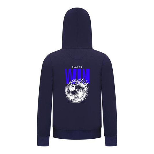 Everyday Kids Soccer Collection Boys Zip Up Hoodie – Play To Win Soccer Graphic Sweatshirt