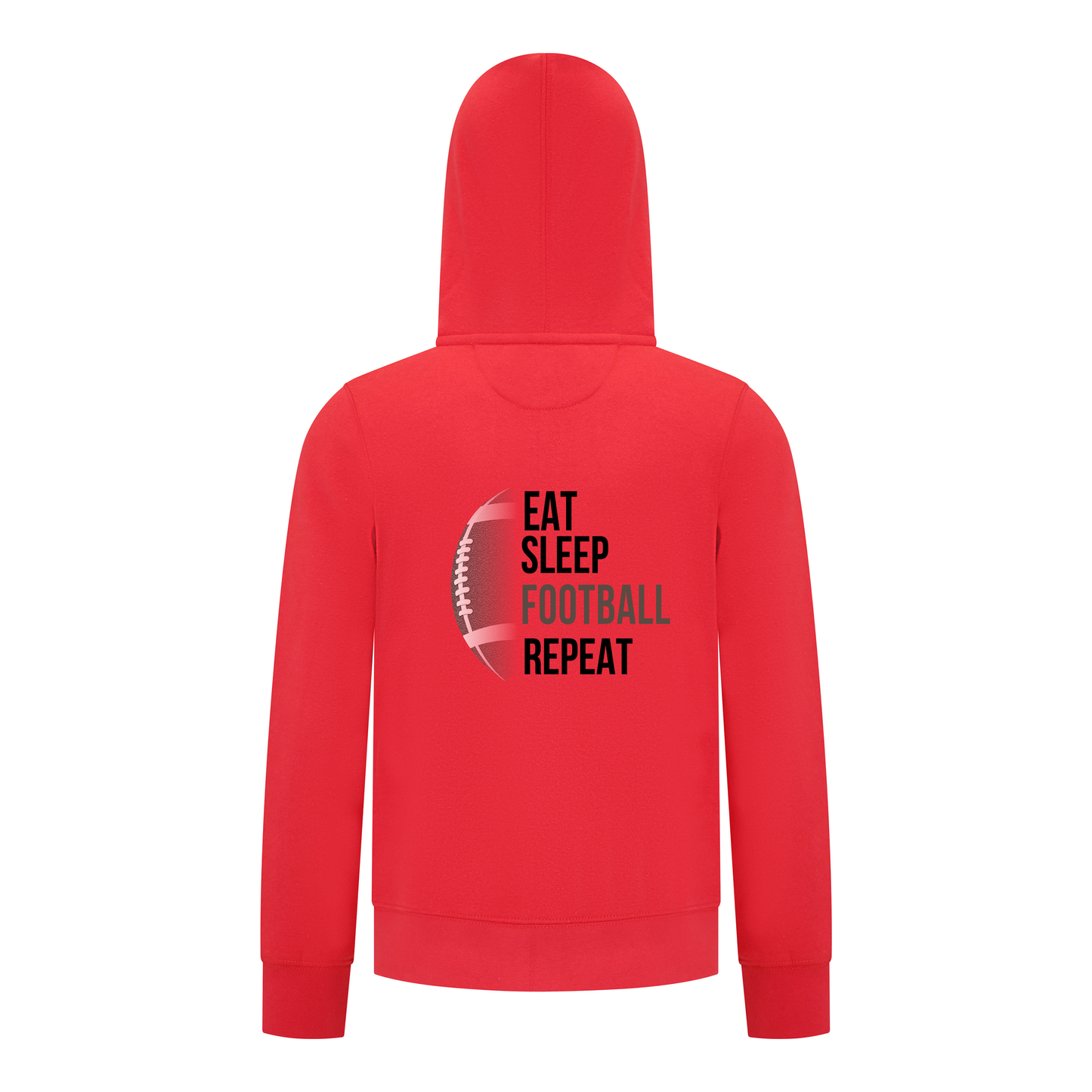 Everyday Kids Football Collection Boys Zip Up – Eat Sleep Football Repeat Graphic Sweatshirt