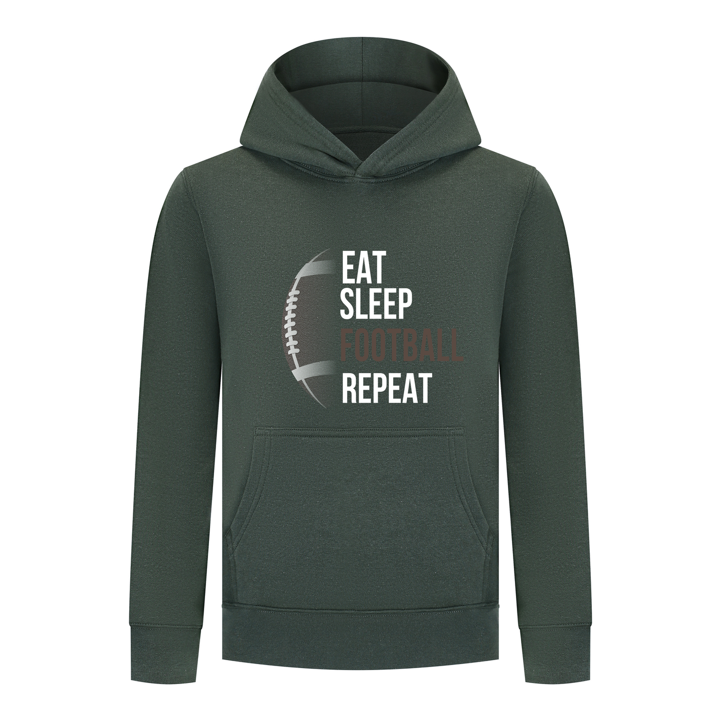 Everyday Kids Football Collection Boys Pullover – Eat Sleep Football Repeat Graphic Sweatshirt