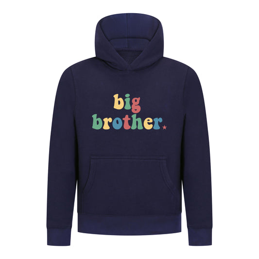 Everyday Kids Big Brother Boys Pullover Hoodie – Colorful Sibling Sweatshirt