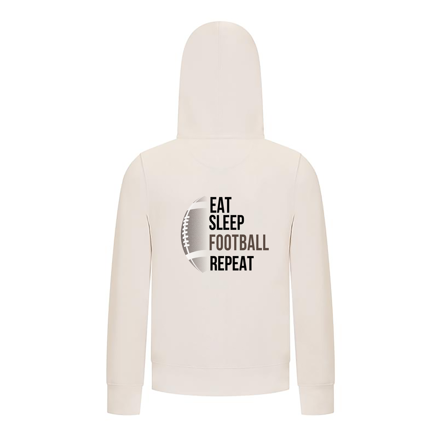 Everyday Kids Football Collection Boys Zip Up – Eat Sleep Football Repeat Graphic Sweatshirt