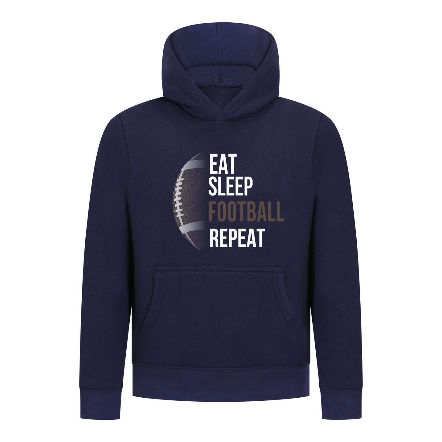 Everyday Kids Football Collection Boys Pullover – Eat Sleep Football Repeat Graphic Sweatshirt