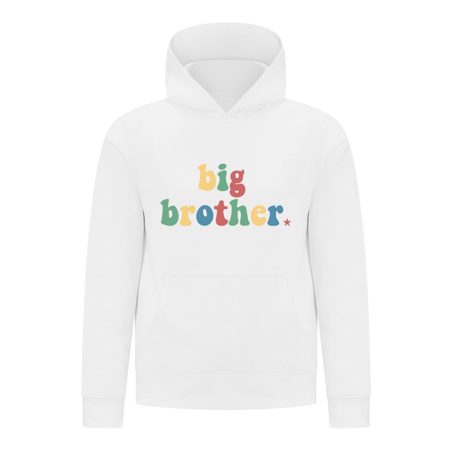 Everyday Kids Big Brother Boys Pullover Hoodie – Colorful Sibling Sweatshirt
