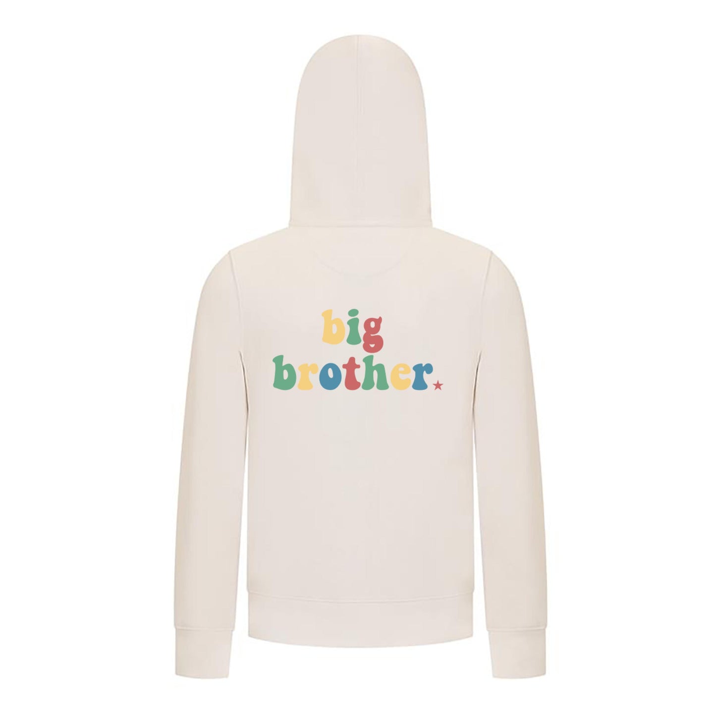 Everyday Kids Big Brother Boys Zip Up Hoodie – Colorful Sibling Sweatshirt