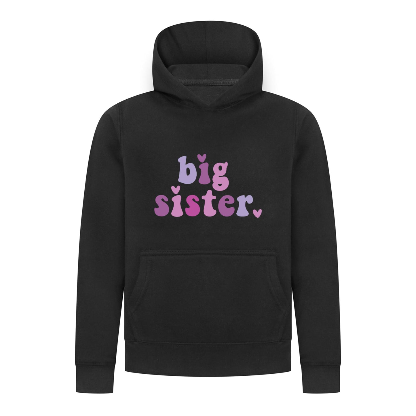 Everyday Kids Big Sister Girls Pullover Hoodie – Cute Colorful Sibling Sweatshirt