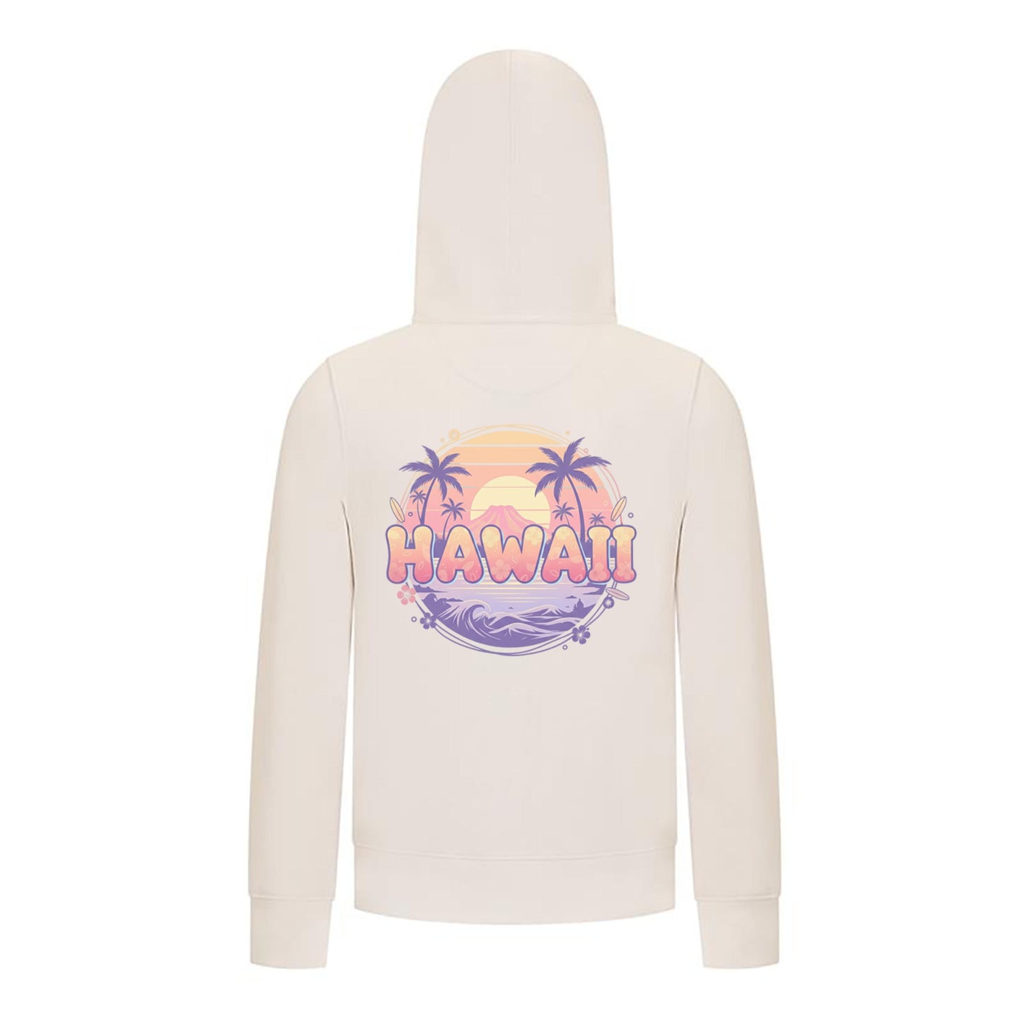 Everyday Kids Hawaii Sunset Zip Up Hoodie – Tropical Beach Palm Tree Sweatshirt