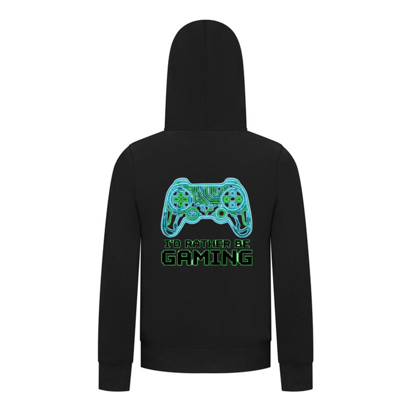 Everyday Kids “I’d Rather Be Gaming” Zip Up Hoodie – Cool Video Game Controller Sweatshirt