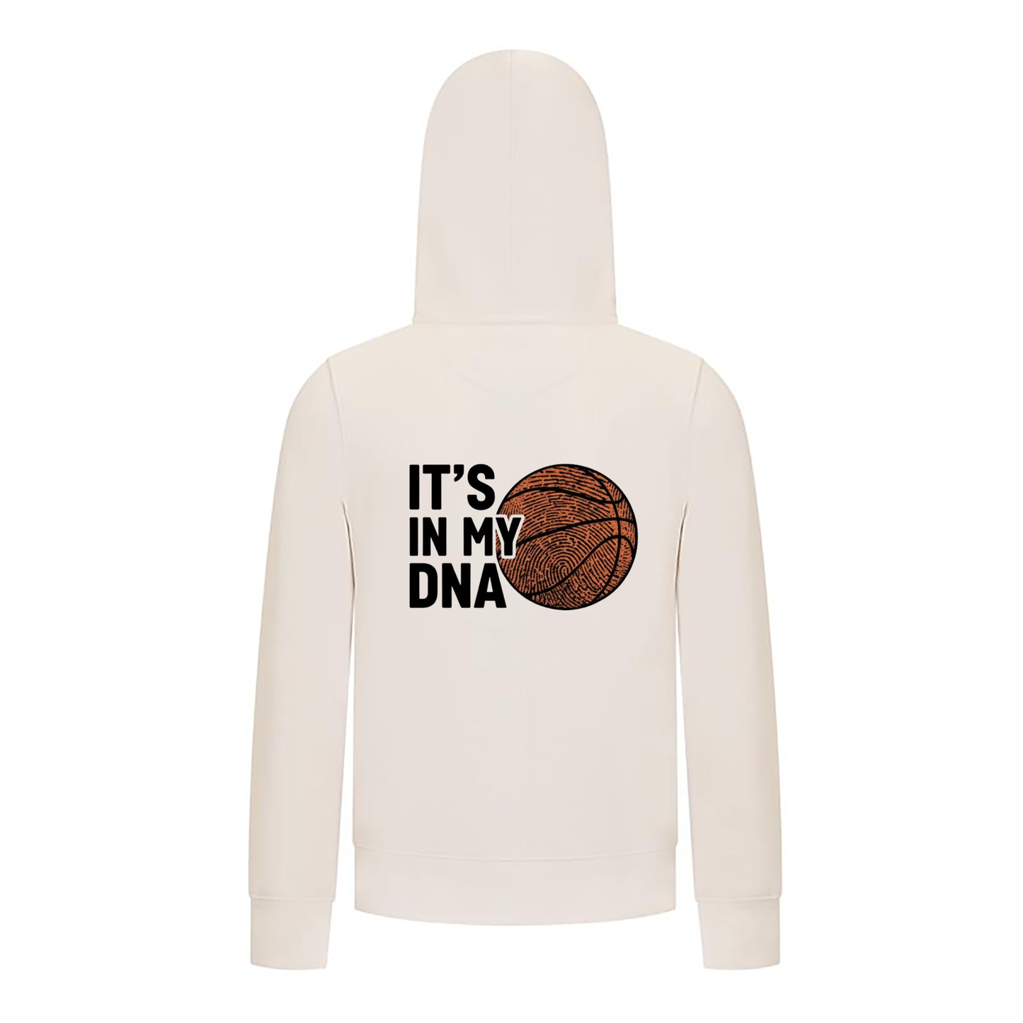 Everyday Kids Basketball Collection Zip Up Hoodie – “It’s in My DNA” Fingerprint Basketball Graphic Sweatshirt