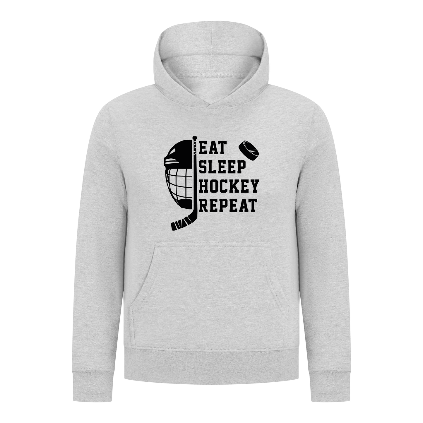 Everyday Kids Hockey Collection Boys Pullover Hoodie – Eat Sleep Hockey Repeat Graphic Sweatshirt