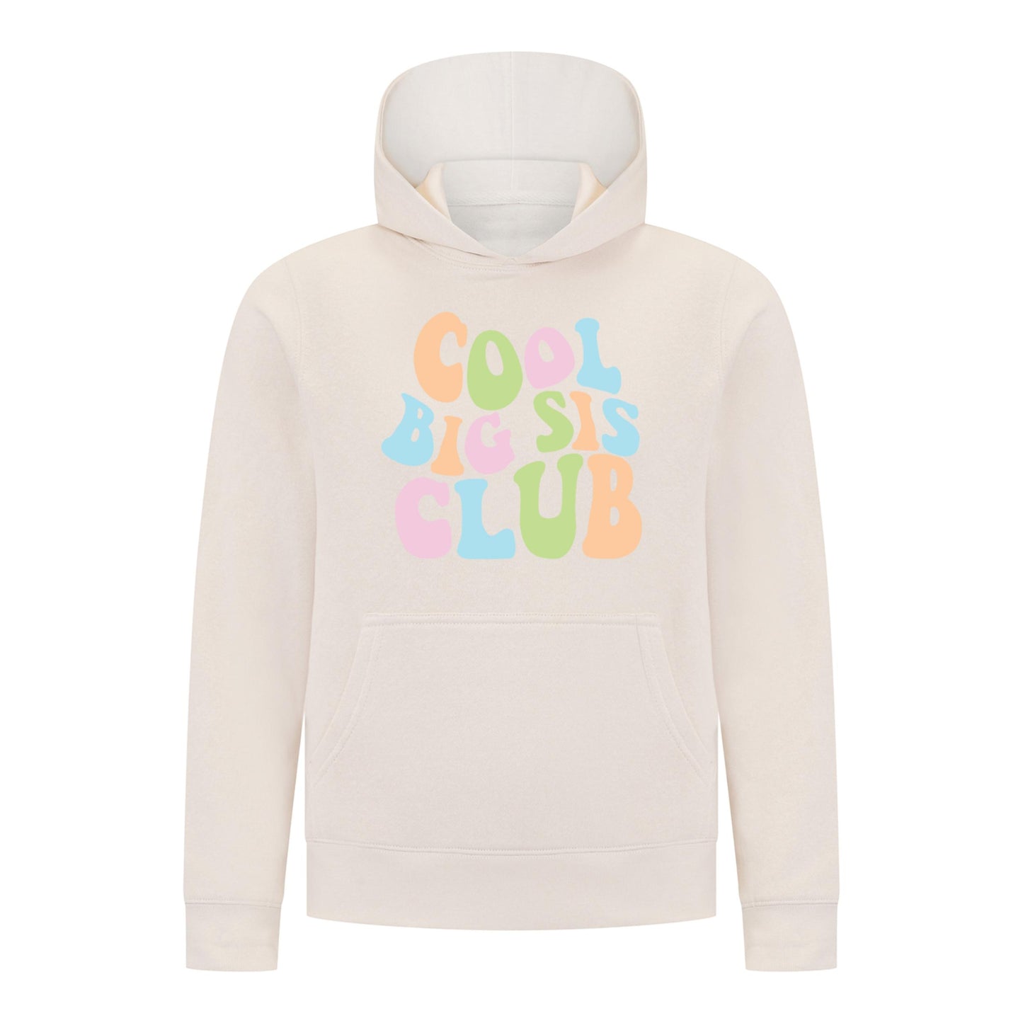 Everyday Kids Cool Big Sis Club Girls Pullover Hoodie – Colorful Sibling Sweatshirt