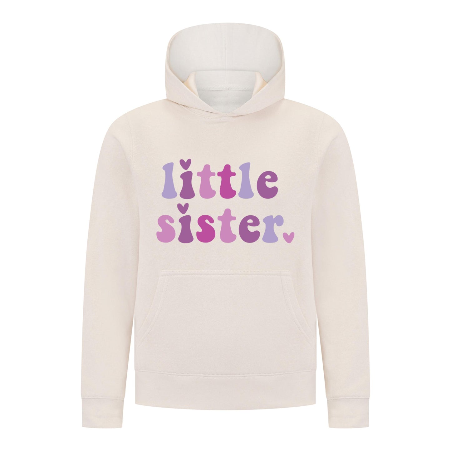 Everyday Kids Little Sister Girls Pullover Hoodie – Cute Pastel Sibling Sweatshirt