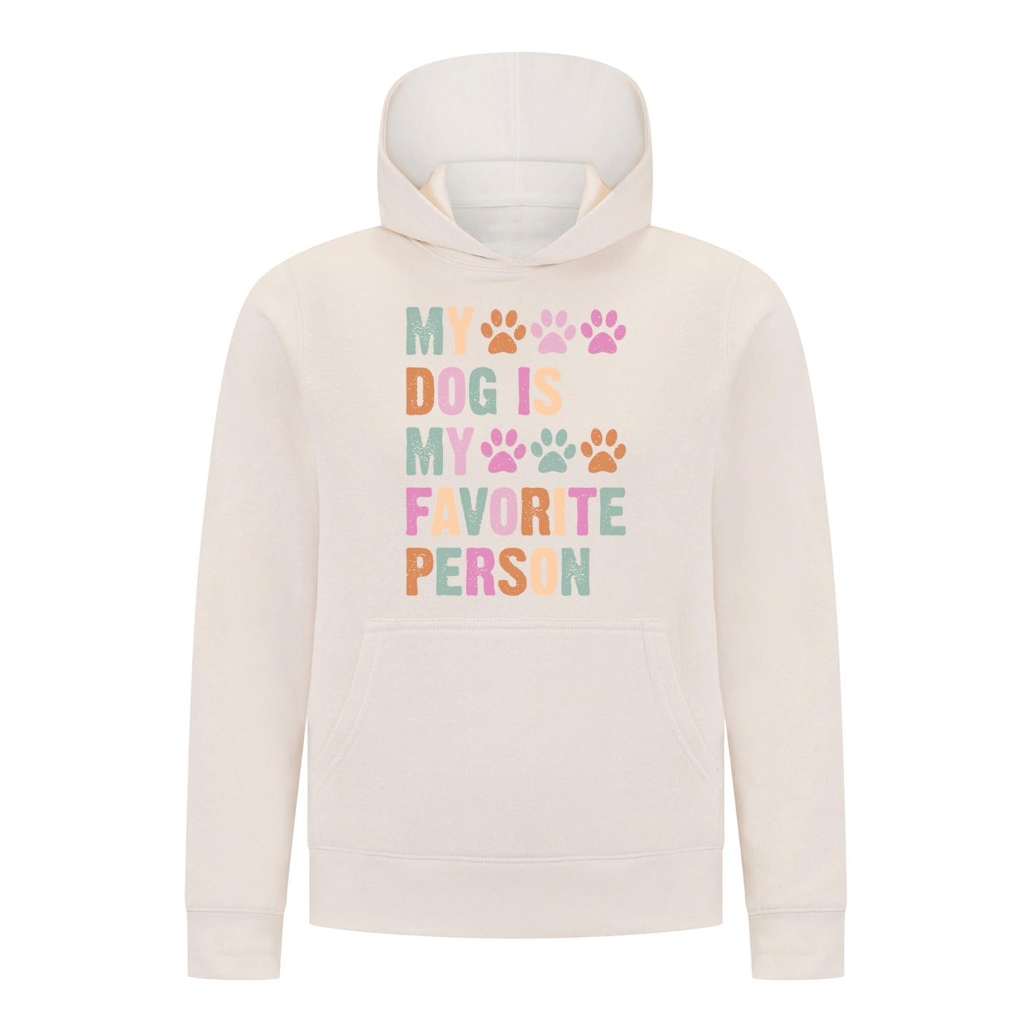 Everyday Kids My Dog Is My Favorite Person Girls Pullover Hoodie – Cute Pet Lover Sweatshirt