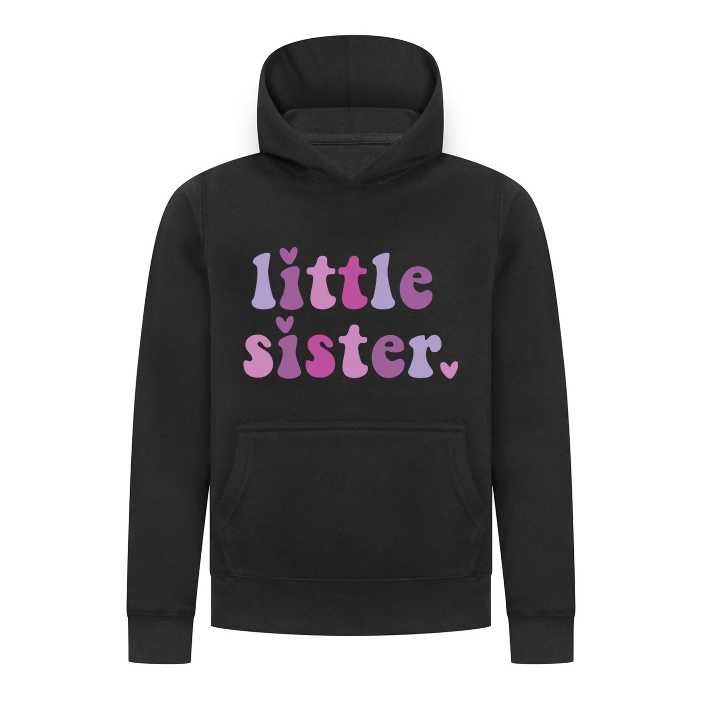 Everyday Kids Little Sister Girls Pullover Hoodie – Cute Pastel Sibling Sweatshirt