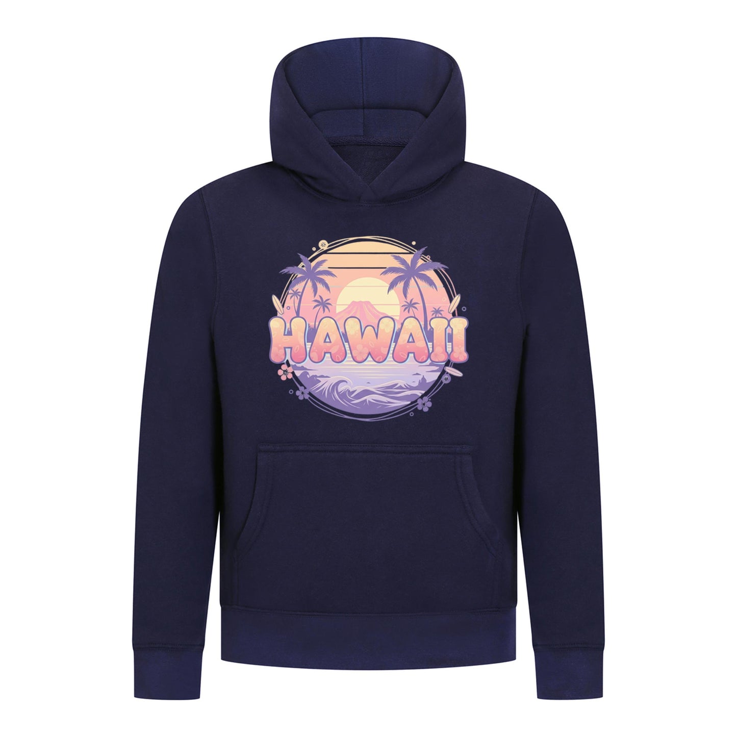 Everyday Kids Hawaii Sunset Pullover Hoodie – Tropical Beach Palm Tree Sweatshirt