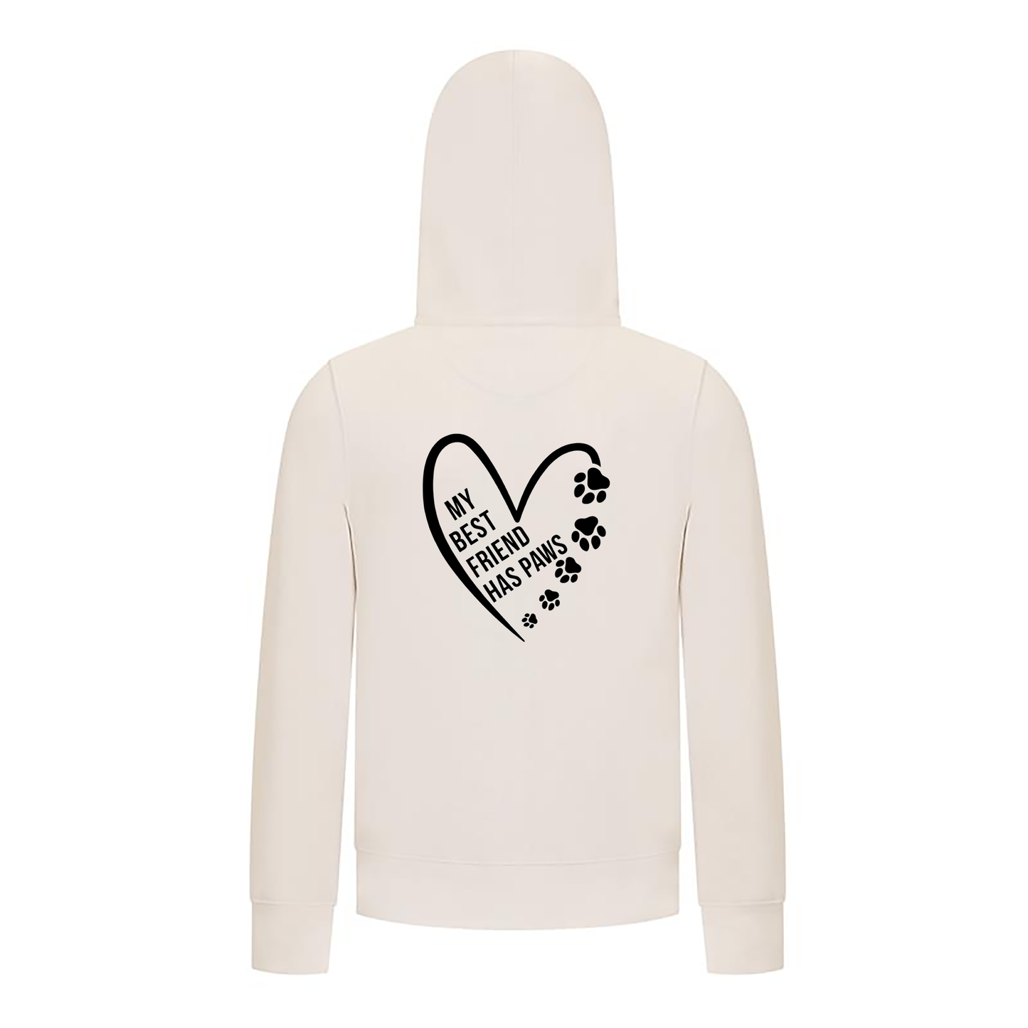 Everyday Kids Girls Collection My Best Friend Has Paws Zip Up Hoodie – Cozy Pet Lover Graphic Long Sleeve Sweatshirt