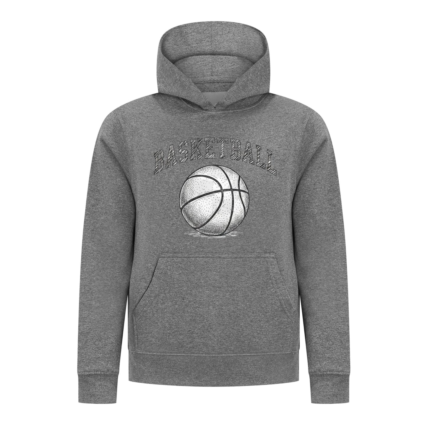 Everyday Kids Basketball Pullover Hoodie – Classic Sketch Basketball Graphic Sweatshirt