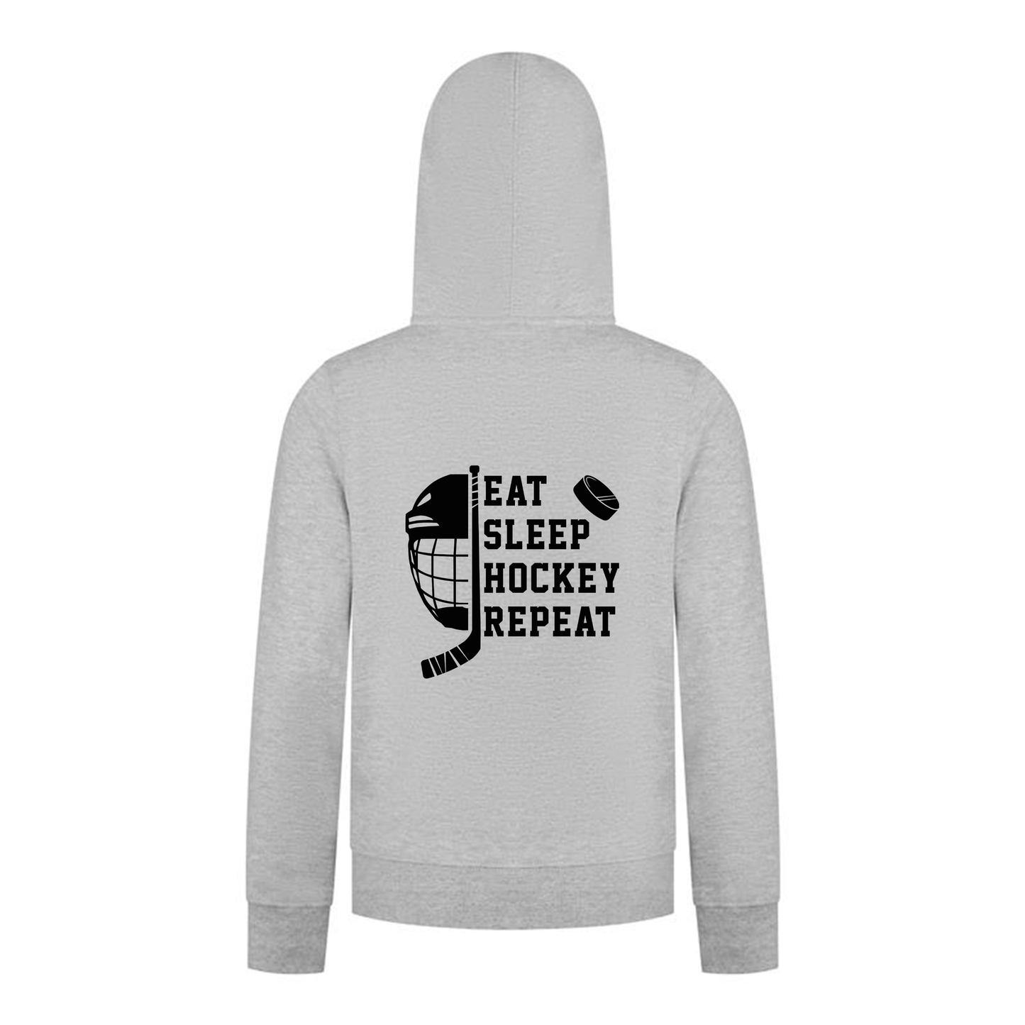 Everyday Kids Hockey Collection Boys Zip Up Hoodie – Eat Sleep Hockey Repeat Graphic Sweatshirt