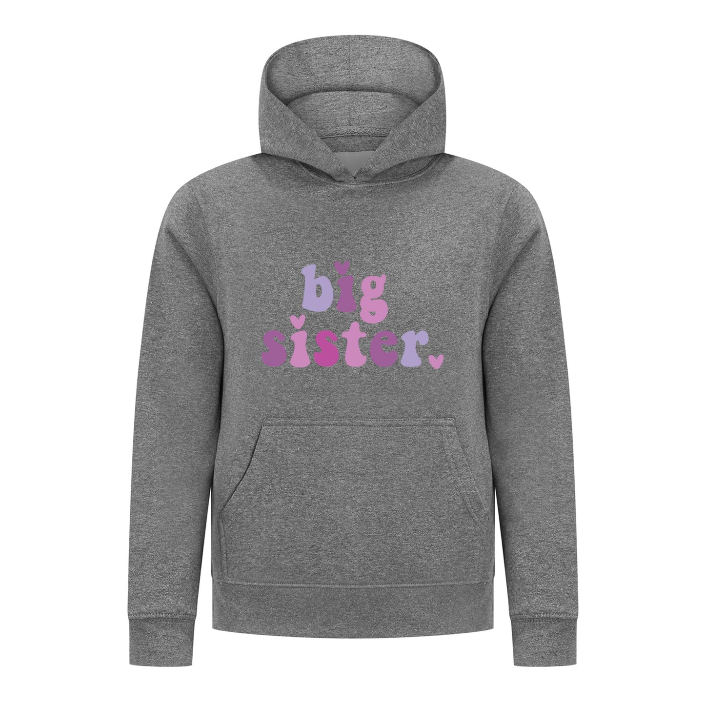 Everyday Kids Big Sister Girls Pullover Hoodie – Cute Colorful Sibling Sweatshirt