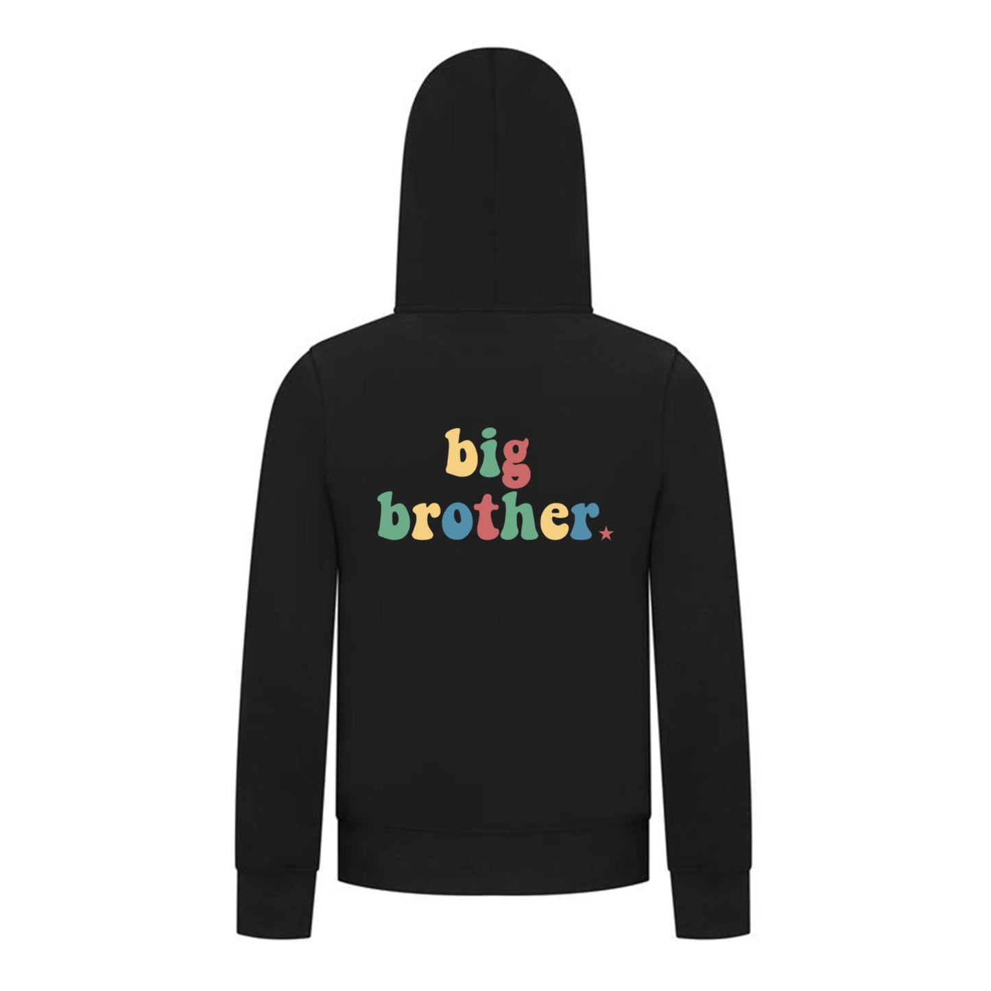Everyday Kids Big Brother Boys Zip Up Hoodie – Colorful Sibling Sweatshirt