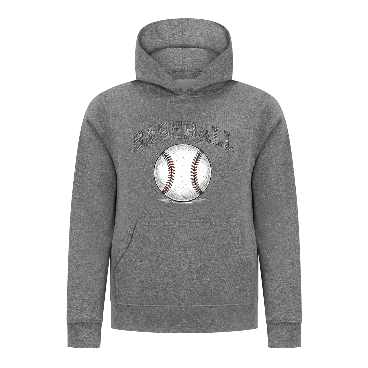 Everyday Kids Baseball Boys Pullover Hoodie – Classic Sketch Baseball Sweatshirt