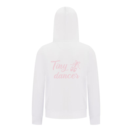 Everyday Kids Ballerina Tiny Dancer Girls Zip Up Hoodie – Pink Ballet Slippers Sweatshirt