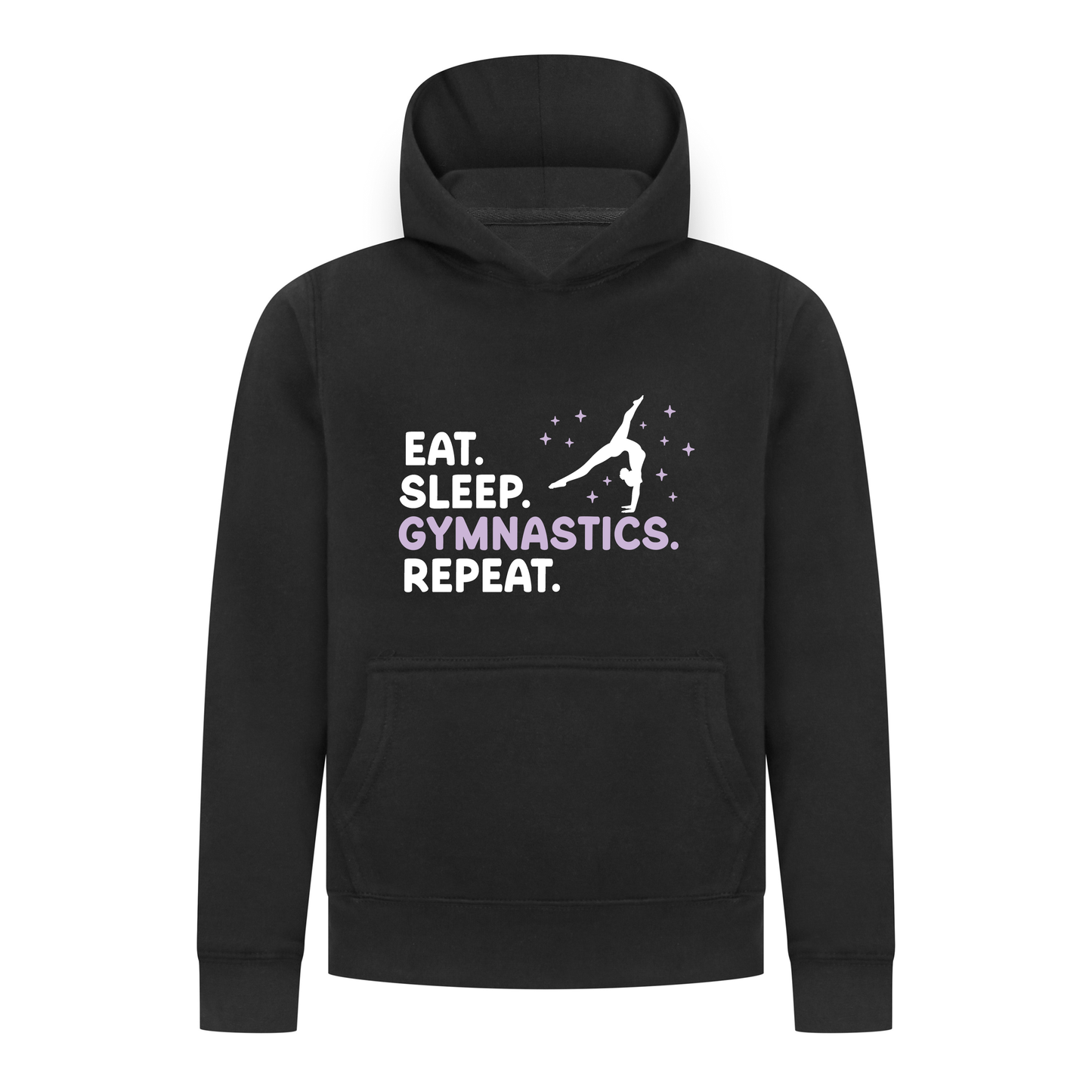 Everyday Kids Gymnastics Collection Girls Pullover Hoodie – Eat Sleep Gymnastics Graphic Sweatshirt