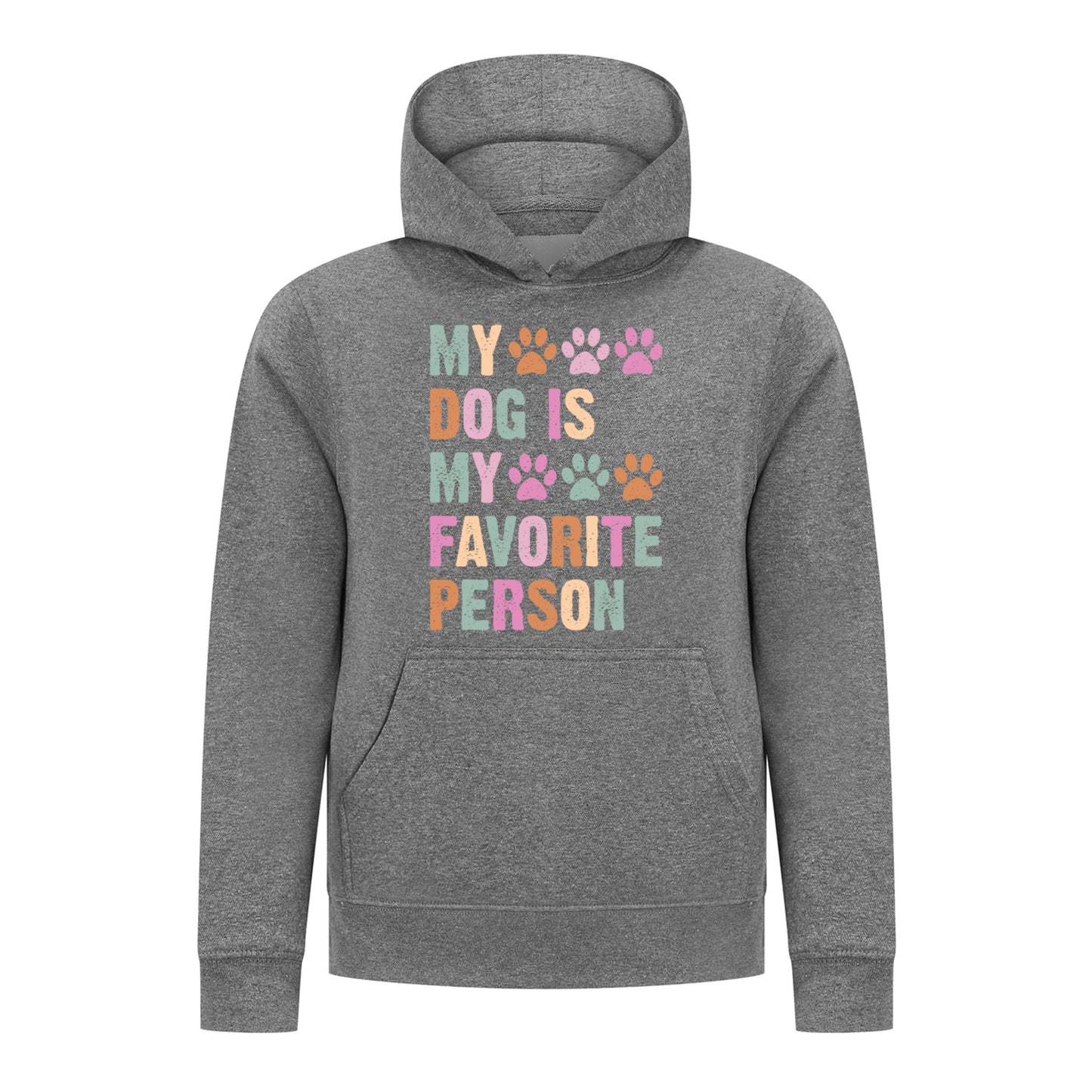Everyday Kids My Dog Is My Favorite Person Girls Pullover Hoodie – Cute Pet Lover Sweatshirt