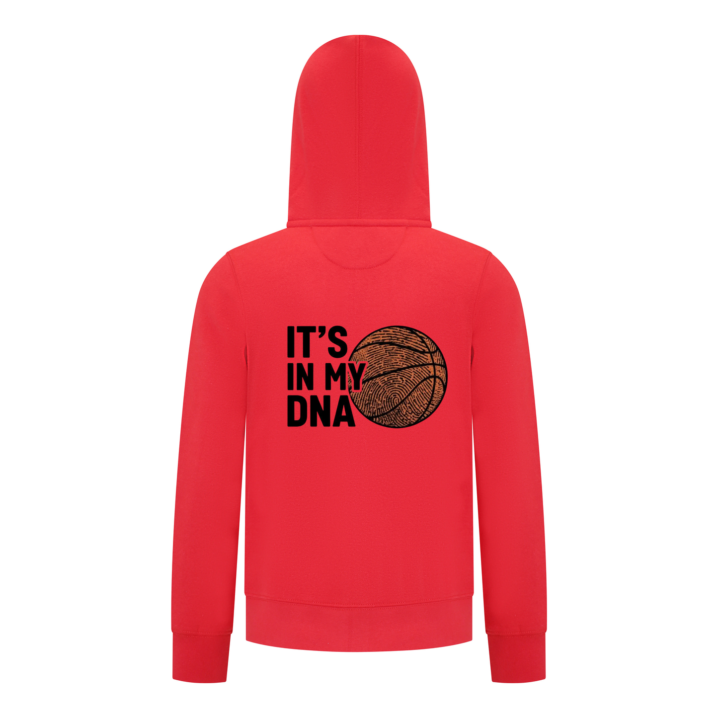 Everyday Kids Basketball Collection Zip Up Hoodie – “It’s in My DNA” Fingerprint Basketball Graphic Sweatshirt