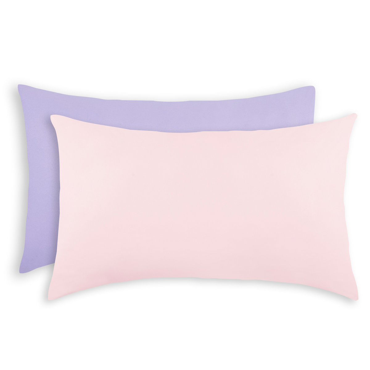 Everyday Kids Solid Soft Microfiber Toddler Pillowcases, 14 x 20 Inches, Pink and Purple, 2-Pack