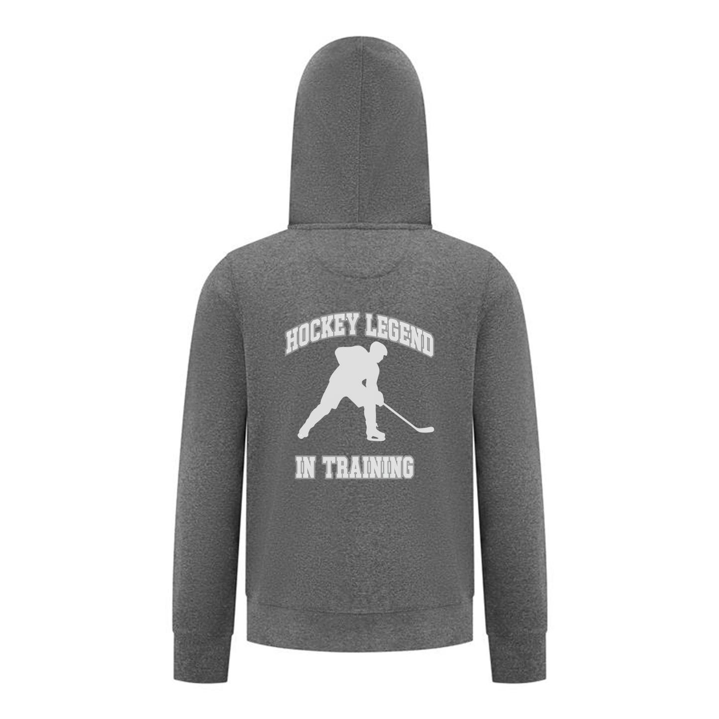 Everyday Kids Hockey Collection Boys Zip Up Hoodie – Hockey Legend In Training Graphic Sweatshirt