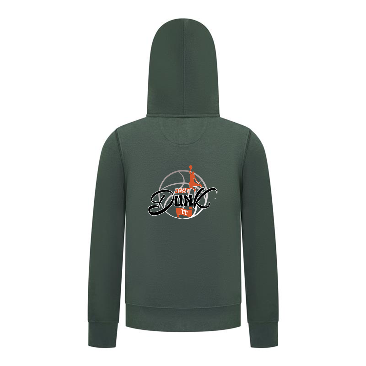 Everyday Kids Just Dunk It Basketball Zip Up Hoodie – Slam Dunk Graphic Sweatshirt