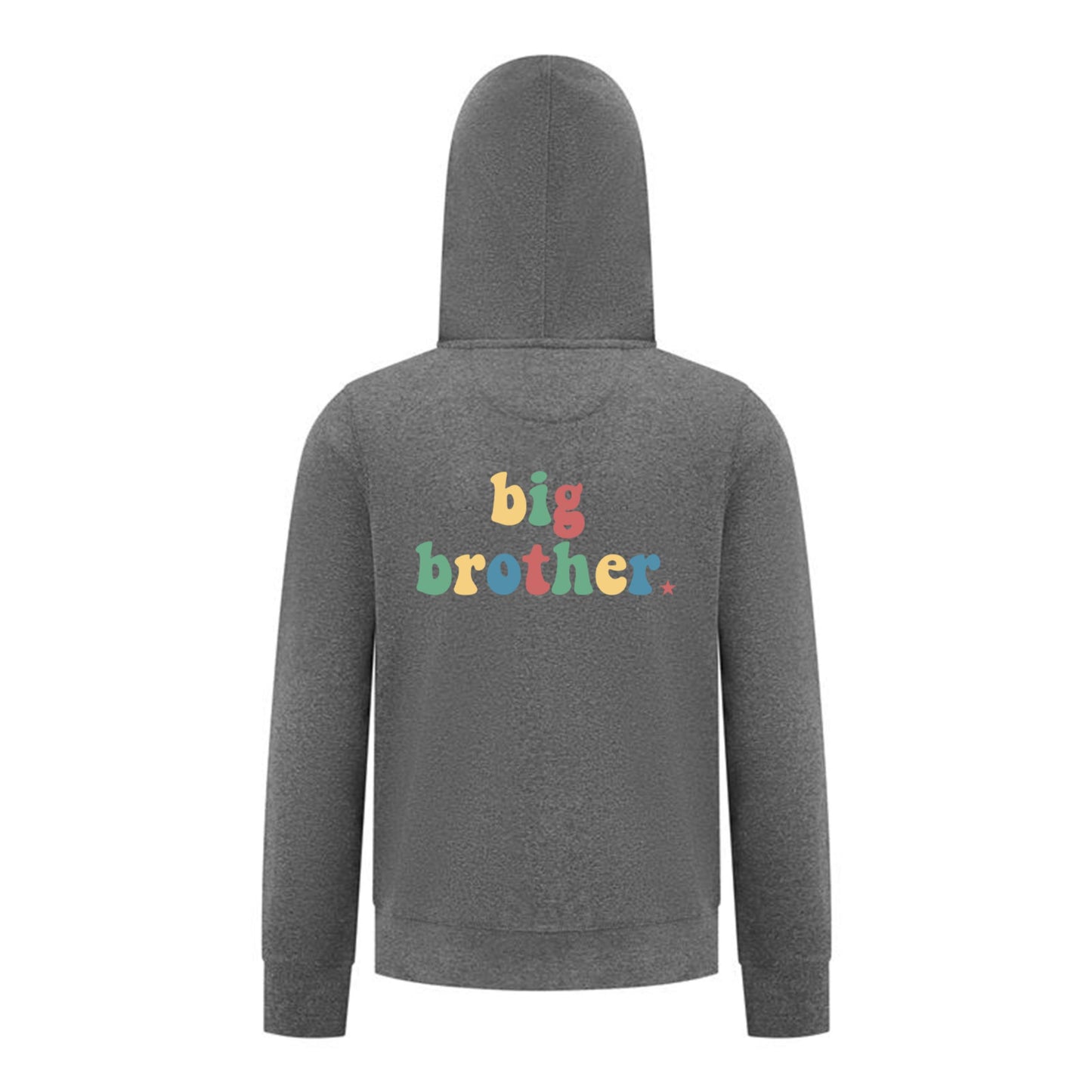 Everyday Kids Big Brother Boys Zip Up Hoodie – Colorful Sibling Sweatshirt
