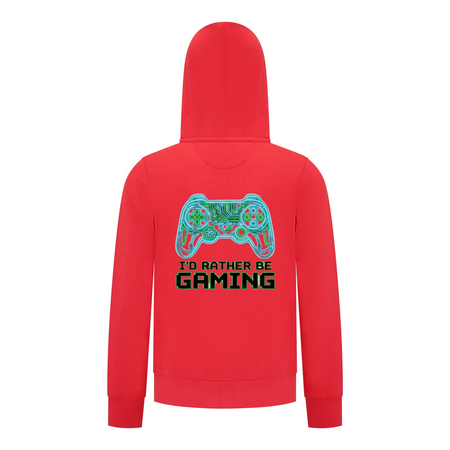 Everyday Kids “I’d Rather Be Gaming” Zip Up Hoodie – Cool Video Game Controller Sweatshirt
