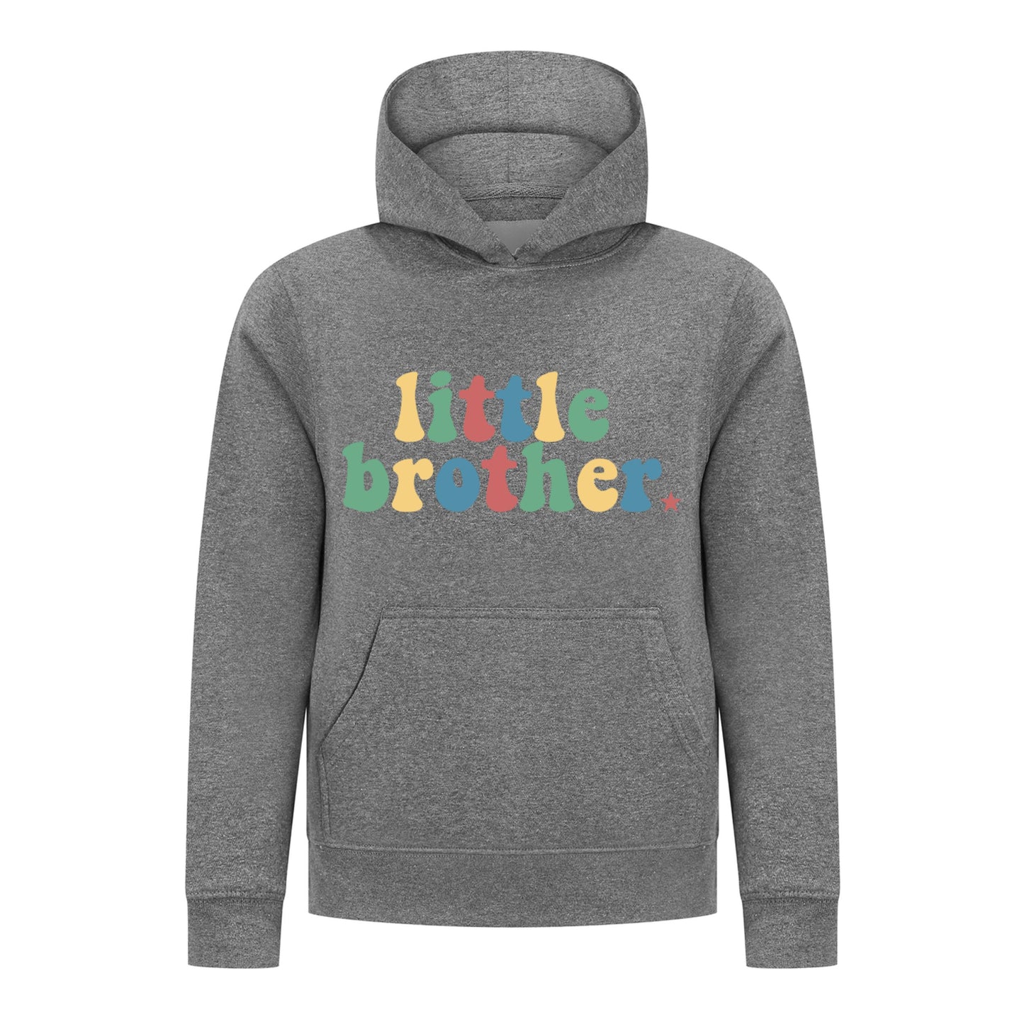 Everyday Kids Little Brother Boys Pullover Hoodie – Cute Retro Sibling Sweatshirt