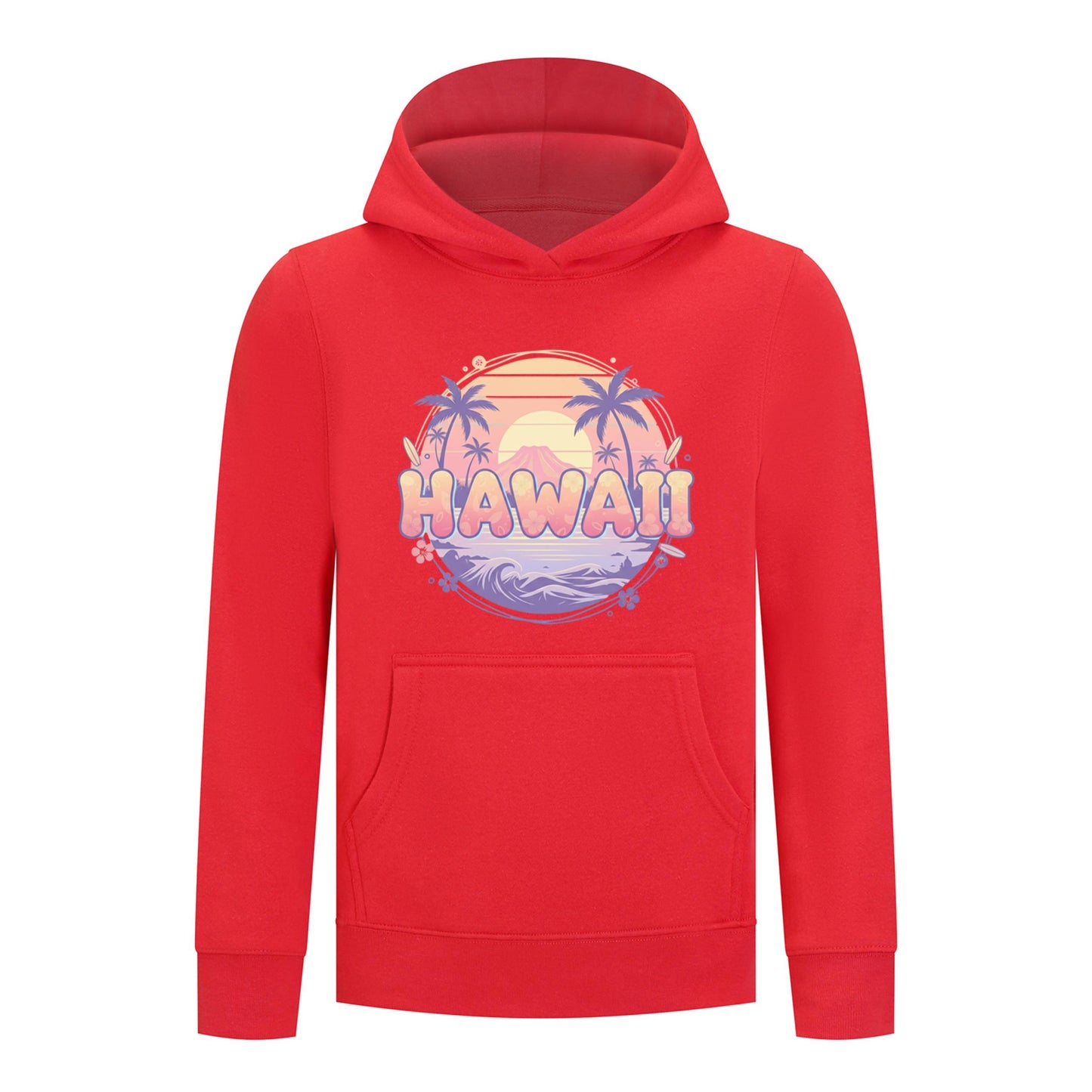 Everyday Kids Hawaii Sunset Pullover Hoodie – Tropical Beach Palm Tree Sweatshirt