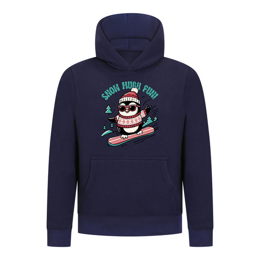 Everyday Kids Christmas Collection Snow Much Fun Boys Pullover Hoodie – Holiday Penguin Sweatshirt