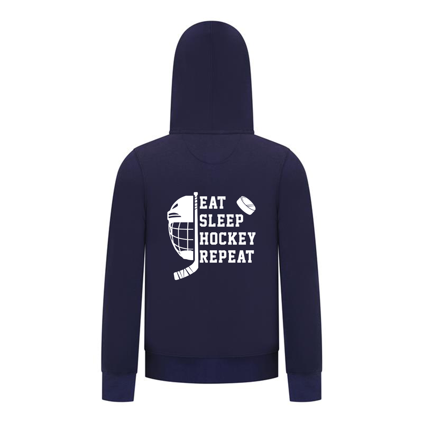 Everyday Kids Hockey Collection Boys Zip Up Hoodie – Eat Sleep Hockey Repeat Graphic Sweatshirt