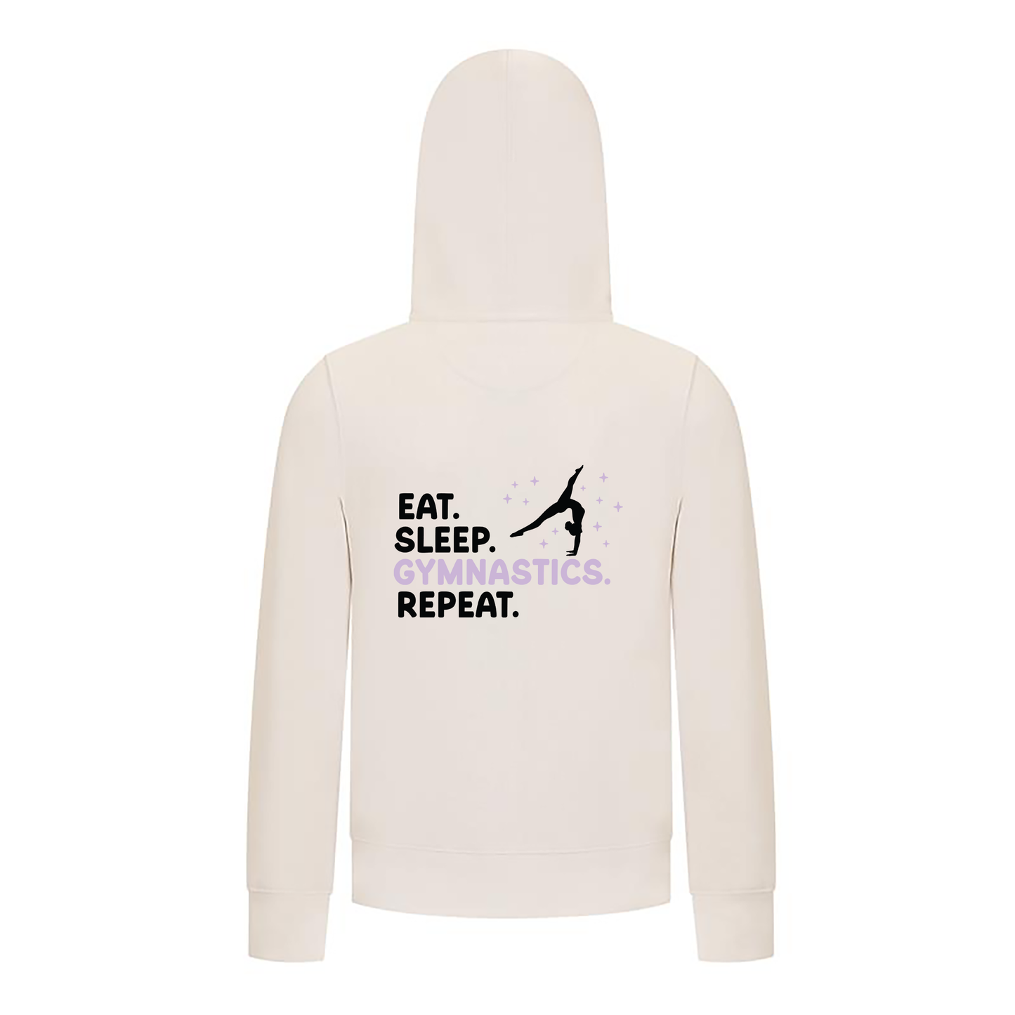 Everyday Kids Gymnastics Collection Girls Zip Up Hoodie – Eat Sleep Gymnastics Graphic Sweatshirt