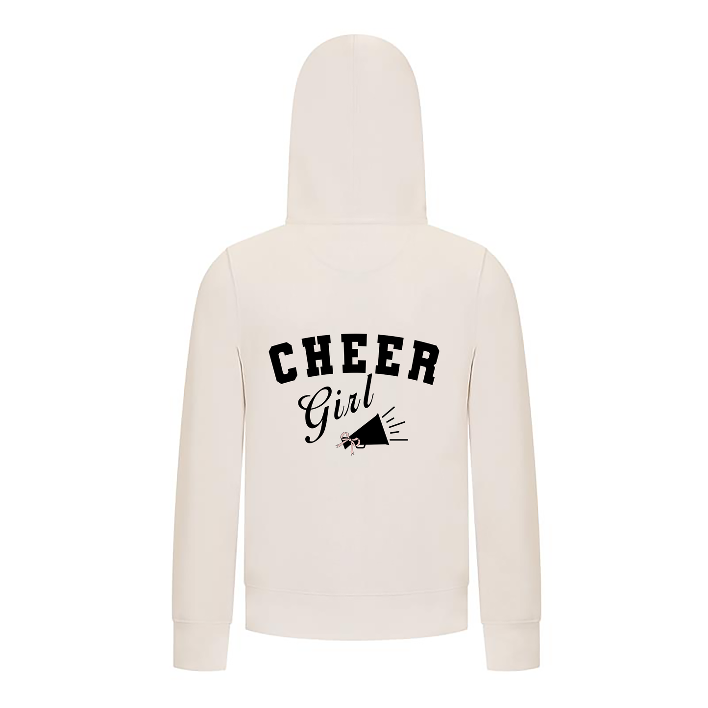 Everyday Kids Cheerleader Collection Girls Zip Up – Cheer Girl Bow Graphic Sweatshirt