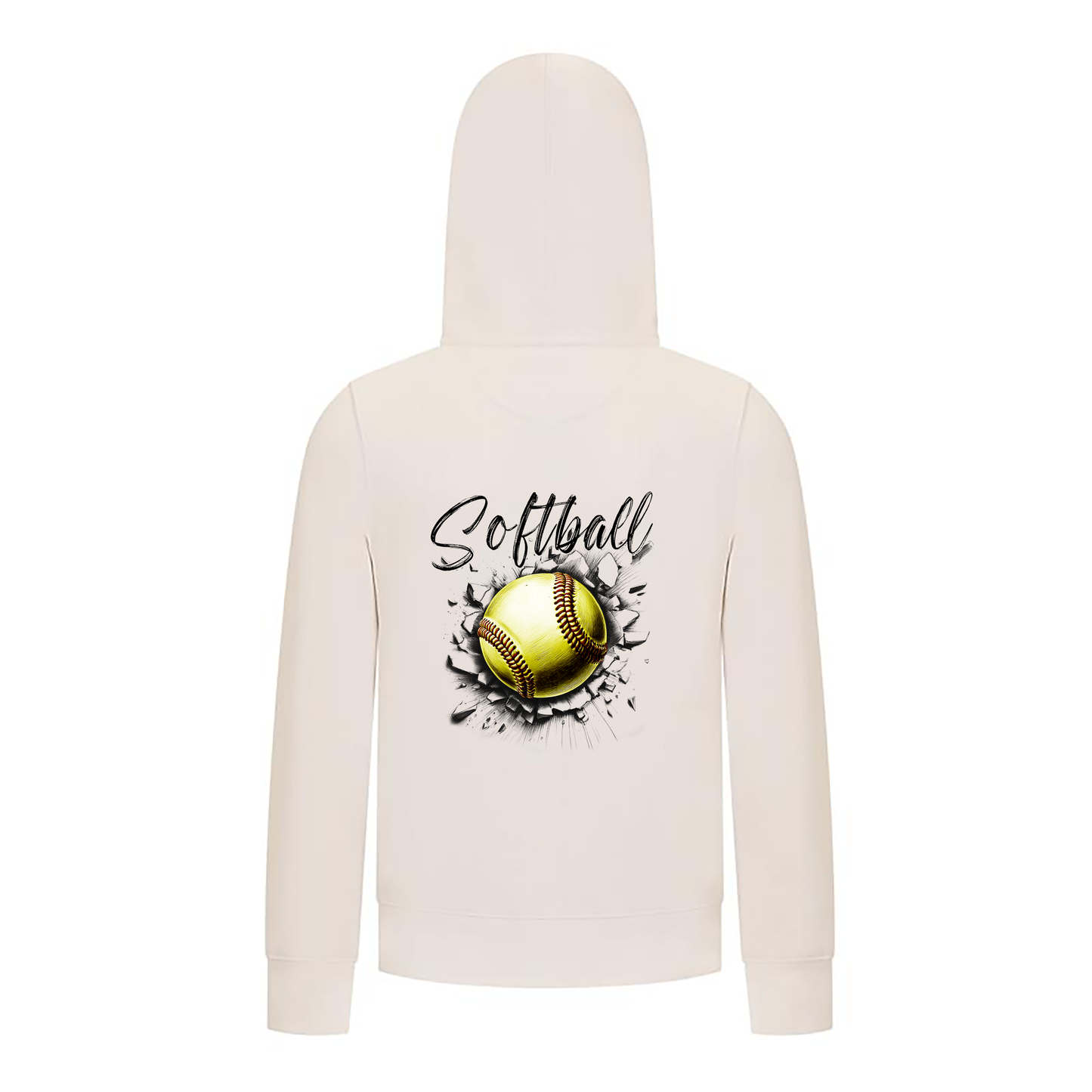 Everyday Kids Softball Collection Zip Up Hoodie – Classic Softball Graphic Sweatshirt