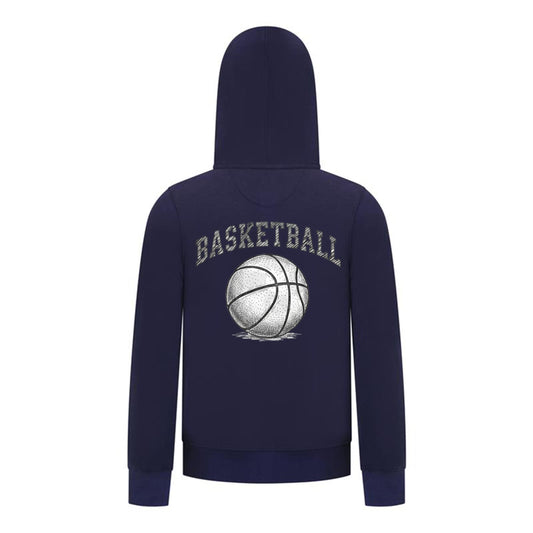 Everyday Kids Basketball Zip Up Hoodie – Classic Sketch Basketball Graphic Sweatshirt