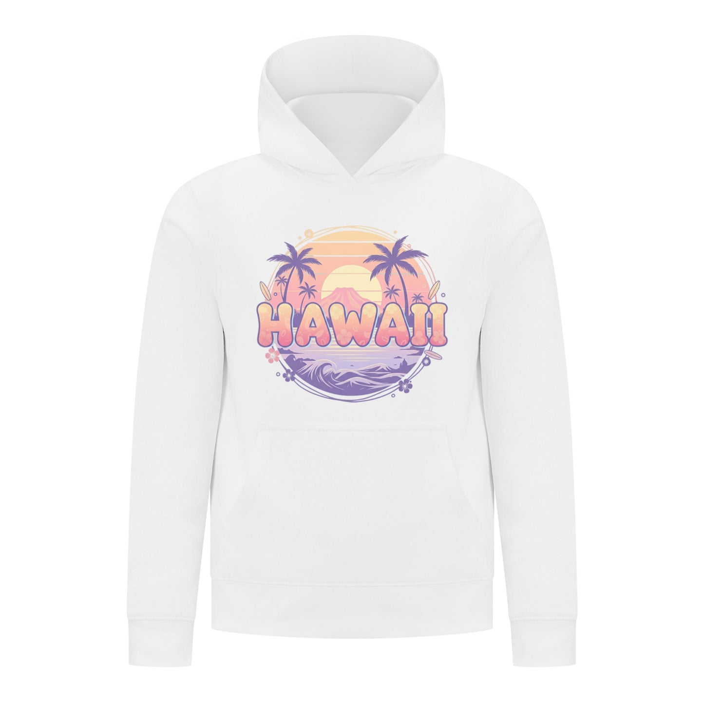Everyday Kids Hawaii Sunset Pullover Hoodie – Tropical Beach Palm Tree Sweatshirt