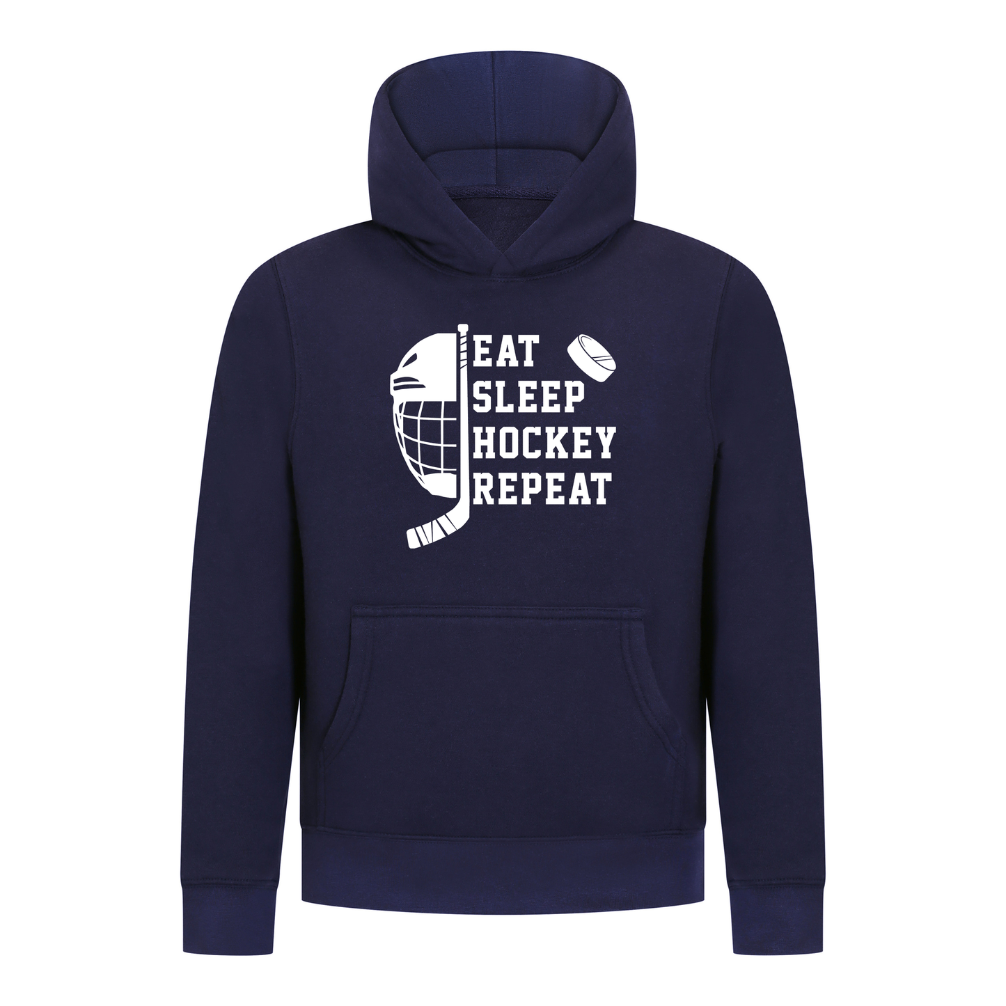 Everyday Kids Hockey Collection Boys Pullover Hoodie – Eat Sleep Hockey Repeat Graphic Sweatshirt